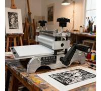 Manual Engraving Machine,Printmaking Etching Press,Smooth Cranking Handle,Precise and Efficient,Roller Length 17cm,For Prints and Decorations,Printing Supplies