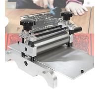 Manual Engraving Relief Printing Press, Portable Slab Roller Machine, Desktop Printmaking Rubbing Machine for Paper Wood Copperplate with Adjustable Height