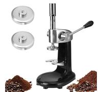 Manual Espresso Tamper Machine, Stainless Steel Coffee Bean Press Professional Barista Quantitative Tamper Tool with 2 Tamping Base, for Home Commercial Use
