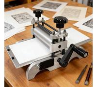 Manual Etching Printing Press for DIY Projects, Portable Tabletop for Relief, Intaglio, Linocut Printing, Ideal for Hobbyists, Student Artists