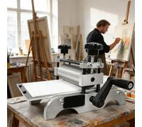 Manual Etching Printing Press with Adjustable Roller for Letterpress and Gravure Printmaking