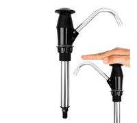 Manual Faucet Pump - Hand Press Water Dispenser for Bottled Gallon Use | Portable Non Electric Pump Head with Adjustable Tube for Home Office Kitchen Drinking Water Accessory 10.83 in