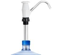 Manual Faucet Pump - Hand Press Water Dispenser for Bottled Gallon Use | Portable Non Electric Pump Head with Adjustable Tube for Home Office Kitchen Drinking Water Accessory 10.83 in