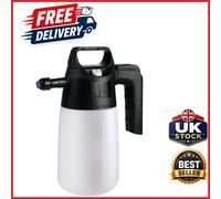 Manual Feed Foam 1.5 Pressure Sprayer Black and White for Cleaning and Watering