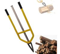 Manual Firewood Splitter, Handheld Slide Splitting Tool with Smooth Pole, for Campfire Fireplaces Farm Home Cabin Backyard Outdoor Activities and Wilderness Survival