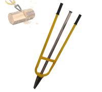 Manual Firewood Splitter, Heavy Duty Log Splitter with Smooth Pole and Ergonomic Handles for Fireplaces, Camping, and Outdoor Use