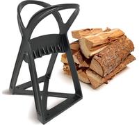 Manual Firewood Splitting Wedge Tool by RESTEQ, Safe and Easy Kindling Splitter, Heavy Duty Cast Steel Log Splitter with Wide Opening and Stable Base, for Fireplace, Camping and Outdoor Use