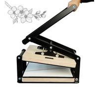 Manual Flat Press Printmaking Machine for Woodblock Printing, Four-Level Thickness Adjustment, Printing Table Size 380x380mm for Letterpress Printing