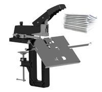 Manual Flat Saddle Stapler, Desktop A3/A4 Flat/Saddle Stapler with Labor Saving Handle, Max Binding Thickness 60 Sheets(6.5mm) and External Margin Adjustable, for Office, Business, DIY