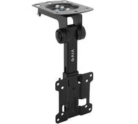 Manual Flip Down Ceiling Mount for 13 to 27 inch Flat Screens, Folding Tilt Pitched Roof and Under Cabinet Mounting for LCD TV and Monitors,