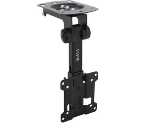 Manual Flip Down Ceiling Mount for 13 to 27 inch Flat Screens, Folding Tilt Pitched Roof and Under Cabinet Mounting for LCD TV and Monitors,