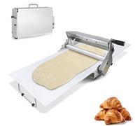 Manual Foldable Dough Sheeter - 30/40cm Foldable Pastry Rolling Machine with 0.5-25mm Adjustable Thickness, Commercial Dough Presses for Pizza, Croissant, Pasta, Fondant A300