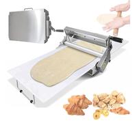 Manual Foldable Dough Sheeter - Adjustable Pastry Roller Machine, 0-17.5mm/0-27mm Thickness, Stainless Steel Fondant Sheeter for Croissants & Puff Pastry Baking