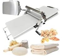 Manual Foldable Dough Sheeter Commercial Home Use Machine Adjustable Thickness 0-17.5mm/0-27mm, Folding Rolling Stainless Steel Pastry for Pizza/Croissants/Pastry,A