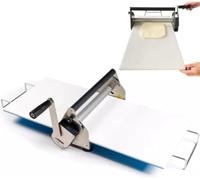 Manual Foldable Dough Sheeter Commercial Home Use Machine for Bakery, Pizza and Croissants, Stainless Steel Pastry Adjustable Thickness 0.5-27mm