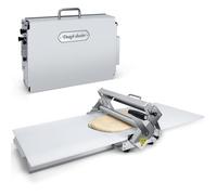 Manual Foldable Dough Sheeter Machine Manual Dough Roller Machine, Stainless Steel,Adjustable Thickness,Commercial & Home Use for Pizza, Croissants, Pastry & Fondant Table Top Design (Model 300)