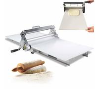Manual Foldable Dough Sheeter Machine, Stainless Steel Pastry Roller with Adjustable Thickness, Ideal for Bakery, Pizza, and Croissant Preparation at Home or Commercial Use