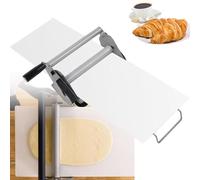Manual Foldable Dough Sheeter Machine, Stainless Steel Pizza Maker, Adjustable Thickness for Bakery, Pizza, Croissant - Commercial & Home Use