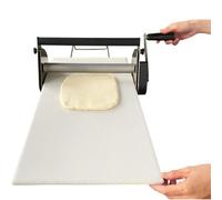 Manual Foldable Dough Sheeter Machine, Stainless Steel Pizza Maker, Adjustable Thickness for Bakery, Pizza, Croissant - Commercial & Home Use