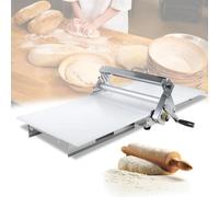 Manual Foldable Dough Sheeter,Stainless Steel Dough Laminator Machine Adjustable Thickness Settings, Stainless Steel（1 Rolling Boards） for Making Fudge Crust, Pizza Dough-Stable & Durable