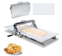 Manual Foldable Dough Sheeter,Stainless Steel Dough Sheeter,Counter Top Dough Sheeter12"/15.5" (1 Scrolling Panel) for Bakery, Pizza, and Croissants,Homeuse