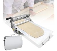 Manual Foldable Dough Sheeter, Stainless Steel Laminator, Adjustable Thickness for Croissants, Pizza, Bakery