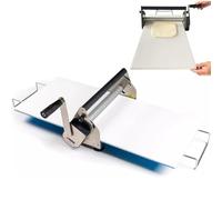 Manual Foldable Dough Sheeter - Stainless Steel Pastry Roller Machine with Adjustable Thickness (0.5-27mm) for Bakery, Pizza, Croissants - Commercial & Home Kitchen Use - Model 400