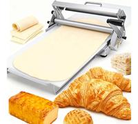 Manual Foldable Dough Sheeter, Stainless Steel Pastry Roller with Adjustable Thickness for Commercial & Home Use