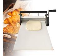Manual Folding Dough Sheeter for Bakery, Commercial Stainless Steel Pastry Sheeter, Adjustable Thickness 0.5-27mm for Pizza, Croissants