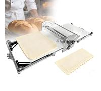 Manual Folding Pastry Sheeter, Stainless Steel Dough Roller for Bakery and Pizza, Adjustable Thickness 0-30mm for Professional and Home Pastry Making