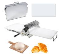 Manual Folding Pastry Sheeter, Stainless Steel Dough Roller for Bakery & Pizza, Adjustable Thickness 0-27mm, Ideal for Commercial & Home Use
