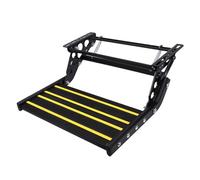 Manual Folding RV Step, Aluminum Alloy Single Ladder Entry Step with Anti Slip Surface and 440lbs Load Capacity, for Van Motorhome Travel Trailer Campers
