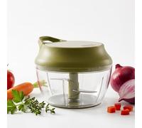 Manual Food Chopper 900ml Pull String Vegetable Cutter, Hand Food Processor for Onion Garlic Fruits Nuts, Portable Kitchen Tool (Olive GReen)