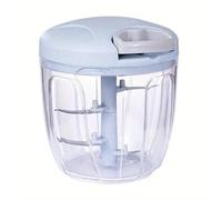 Manual Food Chopper, Onion Cutter for Kitchen, Pull Chopper, Easy Pull Food Processor for Onions, Garlic.(BLUE,900ML)