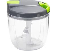 Manual Food Chopper & Processor with Cover and Handle, 900ML Vegetable Cutter, Onion & Garlic Mincer, Fruit & Pepper Slicer for Kitchen