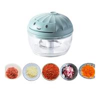 Manual Food Chopper Stainless Steel Blades Hand Chopper Pull String Hand Food Shredder for Vegetable Onions Meat Garlics Chopper
