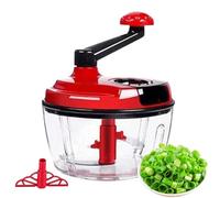 Manual Food Processor, Manual Meat Grinder, Chopper, Multifunctional Fast Manual Vegetable Processor - Hand with Crank Food Chopper, Foldable Handle with Container, for Onion