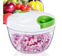 Manual Food Processor Vegetable Chopper 500ml, Hand Pull String Garlic Mincer & Onion Cutter, Portable Mini Chopper for Vegetables, Fruits, Nuts & Herbs, Easy Clean & BPA-Free