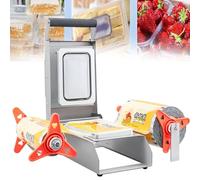 Manual food tray sealer, takeaway box hand press food packaging machine, supermarket stainless steel design, fast and even heating (20 * 14CM)