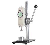 Manual Force Test Stand, 500N Digital Force Gauge Push Pull Gauge, 70mm Stroke, with 5 Testing Probe, Peak and Track Modes & N/Kg Unit, for Compression and Tension Testing