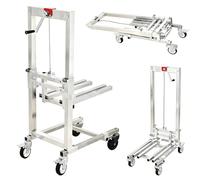 Manual Forklift Heavy Duty Material Lift, 60kg Load Capacity, 85cm Max Lifting Height, Industrial Pallet Truck Dolly for Warehouse Use