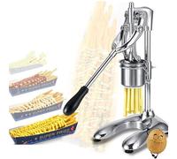 Manual French Fries Maker, 30Cm Stainless Steel Mashed Potatoes Fried Chips Extruders with Fried Basket for Restaurant, Snack Bars