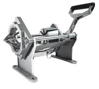 Manual French Fry Cutter with 4 Blade Options for Potatoes and Fruit | Hand-powered cutter with 7 mm, 10 mm, 15 mm blades plus an 8-section fruit blade for versatile food preparation.