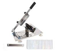 Manual Frozen Meat Cutter, Stainless Steel Manual Meat Slicing Machine with Ergonomic Handle for Beef Mutton Roll Cheese Bacon Hot Pot, Adjustable Thickness 0.3mm to 8mm