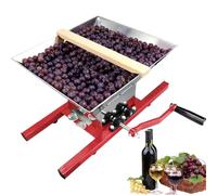 Manual Fruit Crusher, 7L Grape Grinder with Roller Handle, Stainless Steel Scratter Pulper for Wine and Cider Pressing, 20kg/h Output