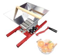 Manual Fruit Crusher Grinder, Stainless Steel Hopper, Cider Press Pulper for Apples, Pears, Peaches, Hand-Crank for Home Cider Making, 7L Capacity