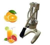 Manual Fruit Juicer, Stainless Steel and Heavy Duty Cast Iron Removable Juice Extractor, Citrus Juicer with Anti Slip Base and Anti-clogging Filter for Fresh Orange Juice