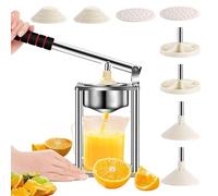 Manual Fruit Juicer with Manual Press - Professional Citrus Juicer | Metal Lemon Squeezer | Heavy Duty Orange Squeezer | Manual Juicer Press and Citrus Juicer