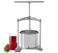 Manual Fruit Press Machine, Stainless Steel Juicer with T Handle for Apples Grapes Honey Olive Oil Making, Home Outdoor Kitchen Use