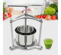 Manual Fruit Wine Press - 3L Stainless Steel Dual Barrel Fruit Press Machine with T-Handle for Homemade Wine, Cider, Juice, and Smoothies - Easy to Use, Durable, and